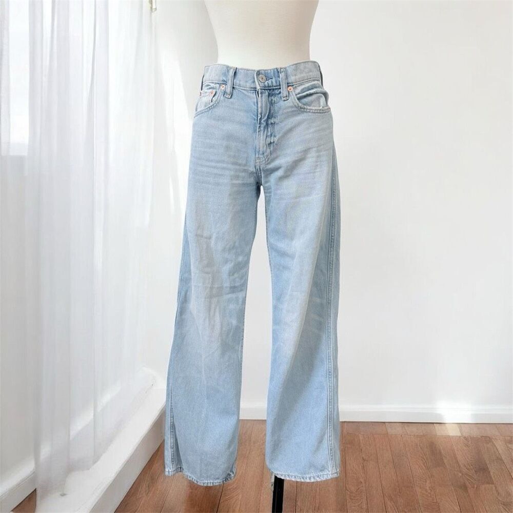 Gap 90s Low Stride Blue Denim Jeans 25 26 12 Teen